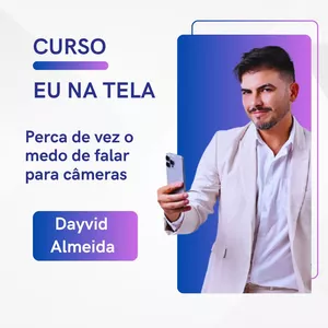 Imagem do curso  Curso 'EU NA TELA' - Como perder o medo de falar para câmeras.