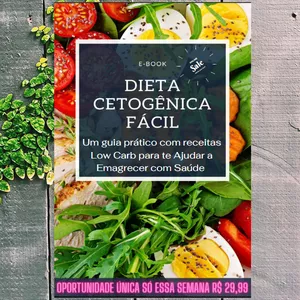Imagem de capa para o Ebook E-book 200 Receitas Cetogênicas para ajudar a emagrecer com saúde.