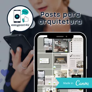 Imagem do curso Easypost4U Arquitetura: seu Pack de  templates com artes editáveis no canva para instagram e outras redes sociais