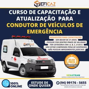 Imagem de capa para o Curso online Curso de Capacitação para Condutores de Veículos de Emergência (Ambulância)..