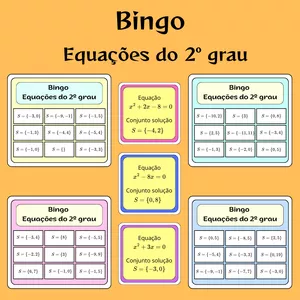 Imagem de capa para o Ebook Bingo das equações do 2º grau