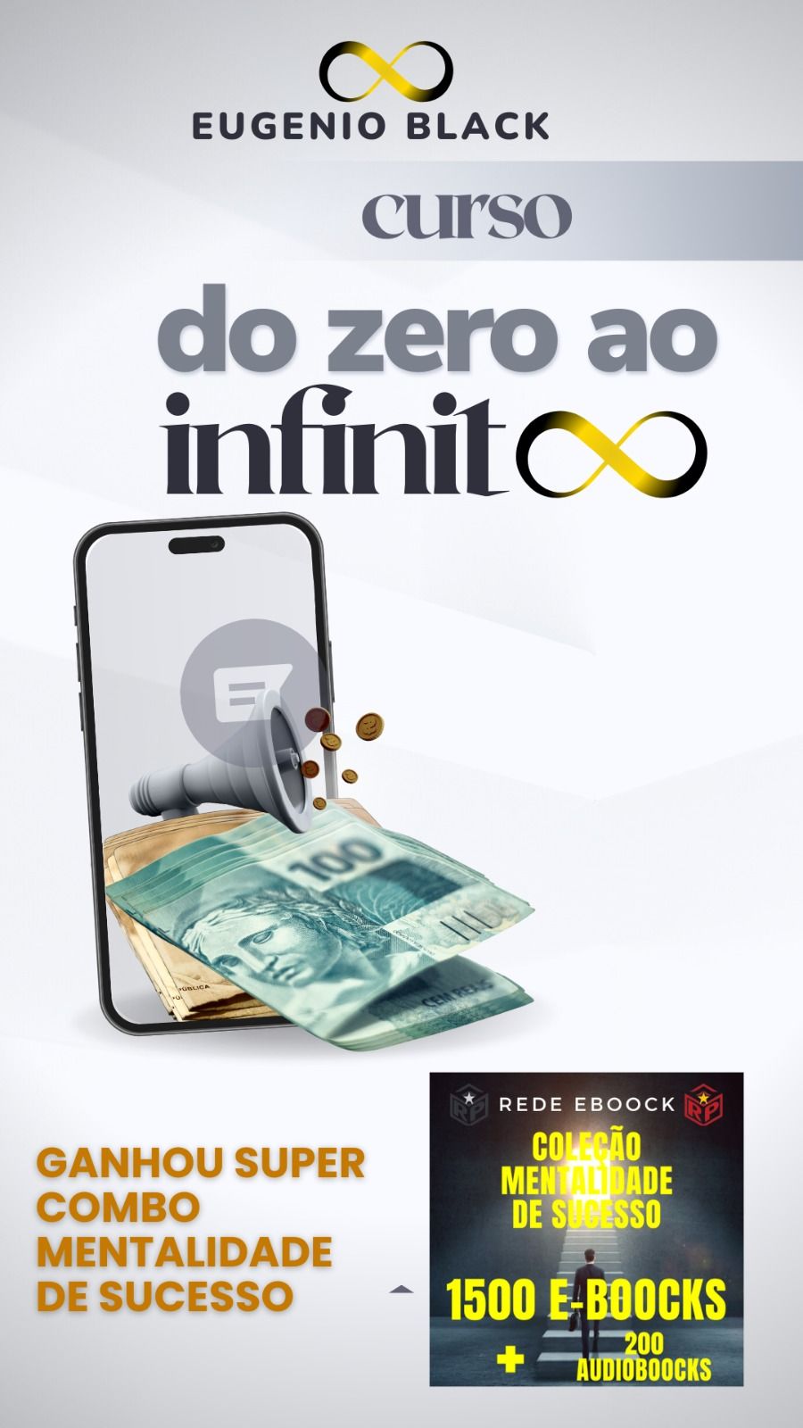 Imagem do curso do zero ao infinito ( comprou ganhou 1500 livros e-boocks + 200 audioboocks)