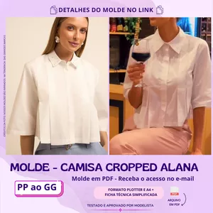 Imagem de capa para o Curso online Molde Camisa Cropped Alana 