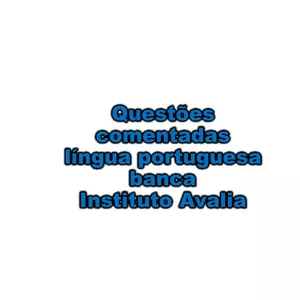 Imagem de capa para o Ebook Questões comentadas de língua portuguesa Instituto Avalia