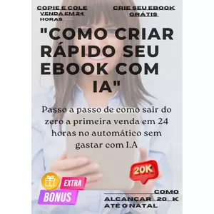Imagem de capa para o Ebook Crie um ebook e venda em 24 horas com I.A 