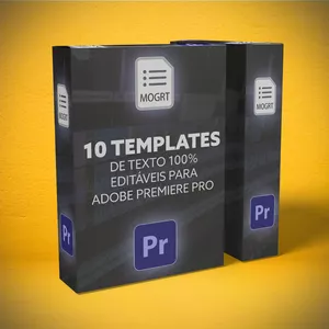 Imagem de capa para o Curso online Templates de textos para o Adobe Premiere Pro