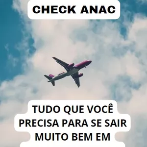Imagem de capa para o Ebook Curso Check Anac - Aviação - Comissário de voo - preparatório para seleções Latam e Azul