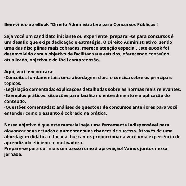 Direito Administrativo Para Concurso Público