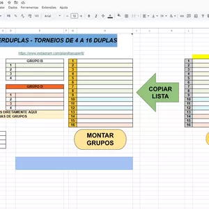 Imagem de capa para o Curso online PLANILHA DE TORNEIO SUPERDUPLA - DE 4 A 16 DUPLAS