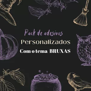 Imagem de capa para o Curso online Pack de adesivos personalizados tema BRUXAS