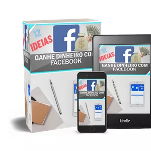 Imagem de capa para o Ebook 12 ideias validadas para ganhar dinheiro com o Facebook