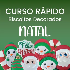Imagem de capa para o Curso online Curso Rápido de Biscoitos Decorados Natalinos