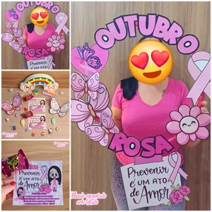 Imagem de capa para o Ebook 🌸*MOLDURA BAMBOLÊ OUTUBRO ROSA🌷💞 🎁+BRINDES*