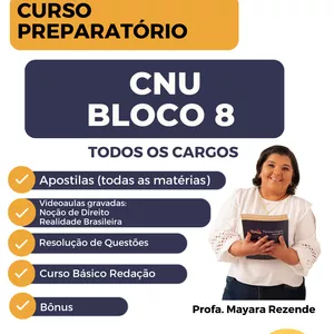 Imagem de capa para o Curso online Curso Preparatório - Concurso Nacional Unificado - Bloco 8