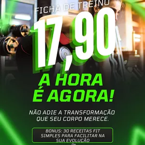 Imagem de capa para o Ebook TREINO PRONTO: TRANSFORME SEU CORPO COM APENAS 17,90