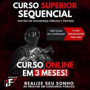 Imagem de capa para o Curso online Superior Sequencial - Gestão em Segurança Pública e Privada