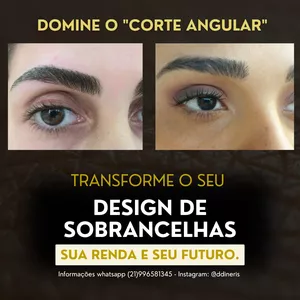 Curso Curso Intensivo em Design de Sobrancelhas + Técnica de Corte Angular