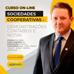 Imagem do curso Sociedades Cooperativas - Demonstrações Contábeis e Notas Explicativas