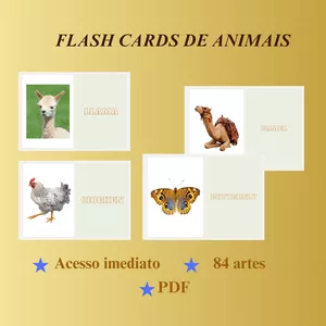 Imagem de capa para o Ebook 84 MODELOS DE FLASHCARDS INGLÊS