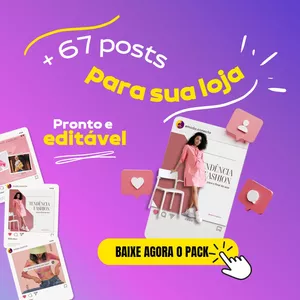 Imagem de Pack Insta Fashion para Loja Feminina criado por Michele na hotmart