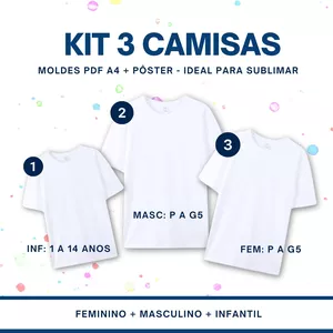 Imagem de capa para o Ebook KIT MOLDES CAMISAS GOLA CARECA