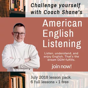 Cover image for Online course Coach Shane's American English Listening - July 2018