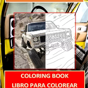 Imagen de portada para Ebook libro para colorear chevy squarebody: Diversión y desarrollo para niños y adultos