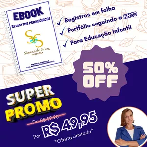 Imagem de capa para o Ebook Ebook: Registros Pedagógicos para Educação Infantil.