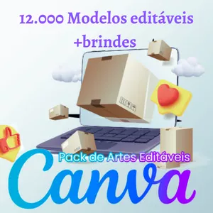 Imagem de capa para o Curso online Canva 12.000 Pack editável e brindes