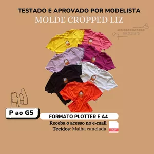 Imagem de capa para o Ebook Molde Cropped Liz