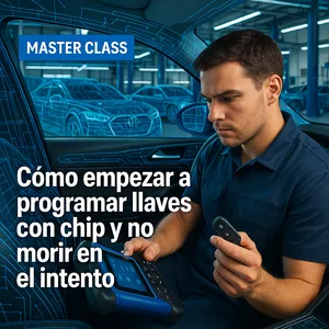 Imagen de portada para Curso online Master Class - Cómo empezar a programar llaves con chip y no morir en el intento