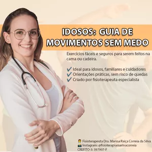 Imagem do curso IDOSOS: GUIA DE MOVIMENTOS SEM MEDO (NA CAMA E NA CADEIRA)
