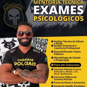 Imagem do curso 🕵🏻 Seja APROVADO no EXAME PSICOLÓGICO - Curso Técnica em Perfil Profissiográfico: Inteligência e Coerência em Exames de Aptidão - Professor Mateus Oliver 