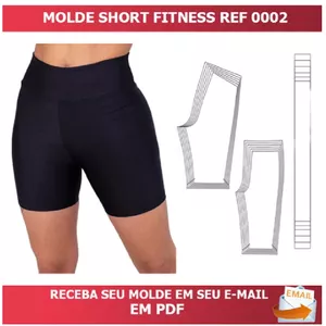 Imagem de capa para o Ebook Molde pdf A4 Short Fitness Academia Feminino - Ref 0002