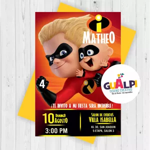 Imagen de portada para Curso online INVITACION LOS INCREIBLES 