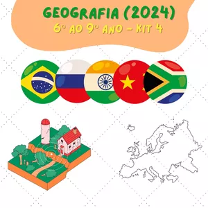 Imagem de capa para o Ebook KIT 4 - ATIVIDADES ADAPTADAS GEOGRAFIA (2024) (6º AO 9º)