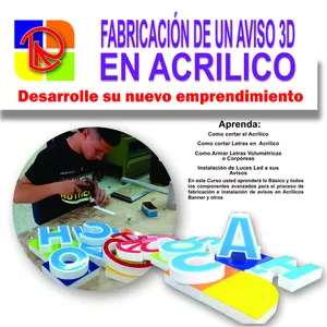 Imagen de portada para Curso online FABRICACION DE UN AVISO 3D EN ACRILICO PASO PASO