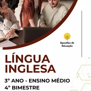 Imagem de capa para o Ebook Língua Inglesa 3º Ano 4º Bimestre (Ensino Médio) - Apostila com Planos de Aula