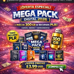 Imagen de portada para Curso online MEGA PACK +300GB PLR