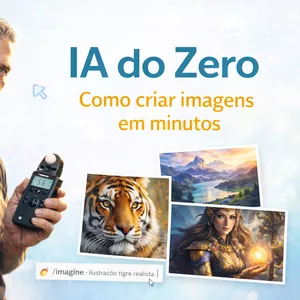 Imagem de capa para o Curso online IA do Zero - Como criar imagens em minutos