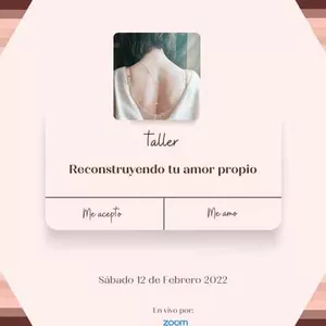 Imagen de portada para Evento online Taller: Reconstruyendo tu amor propio