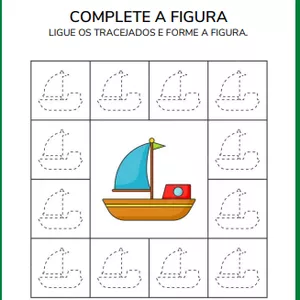 Imagem de capa para o Ebook Atividades Coordenação Motora 54 páginas 