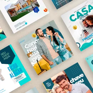 Imagem de capa para o Curso online Pack 148 Artes Editáveis Para Corretores de Imóveis Editáveis no Canva