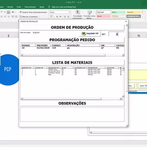 Imagem de capa para o Curso online Planilha Controle de Produção - PCP