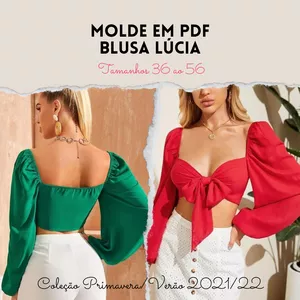 Imagem de capa para o Curso online Molde Blusa Lúcia em PDF
