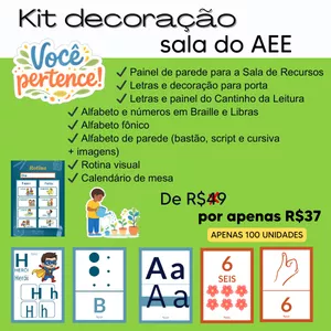 Imagem de capa para o Ebook Kit decoração para Sala de Recursos (AEE)