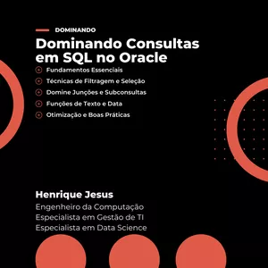 Imagem de capa para o Ebook Ebook: Dominando Consultas em SQL no Oracle