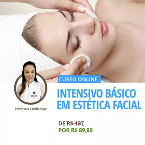 Imagem de capa para o Curso online CURSO ONLINE INTENSIVO BÁSICO FACIAL
