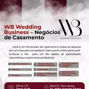 Imagem de capa para o Evento presencial Wedding Business  2026