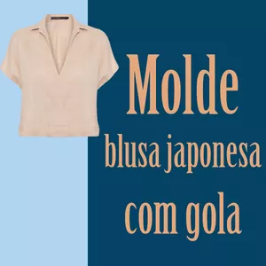 Imagem de capa para o Ebook molde blusa japonesa com gola